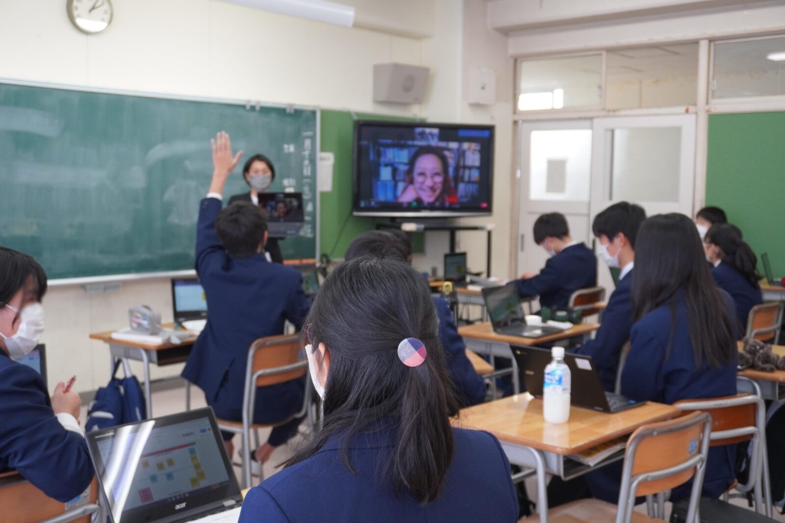 1月19日鴨志田中学校オンライン職場講話登壇いたしました